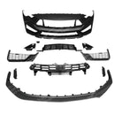 A 2020 Ford Mustang with the Dark Horse style bumper cover and lip installed