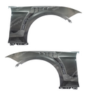 Full side view of a 2019 Mustang with GT500 style carbon fiber fenders