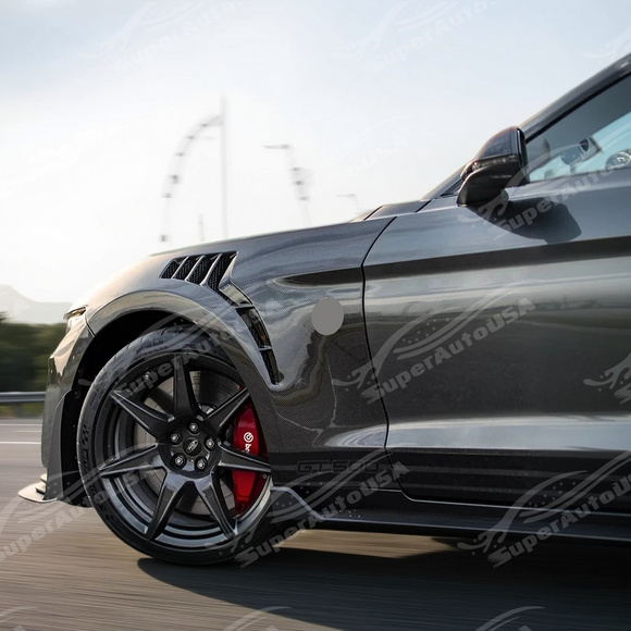 Lightweight real carbon fiber material of Mustang GT500 style fender