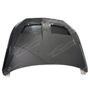 High-gloss SuperAutoUSA carbon fiber GTD style vented hood for Ford Mustang 2024-2026