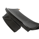 Side profile showing the seamless integration of the carbon trunk with Mustang body lines