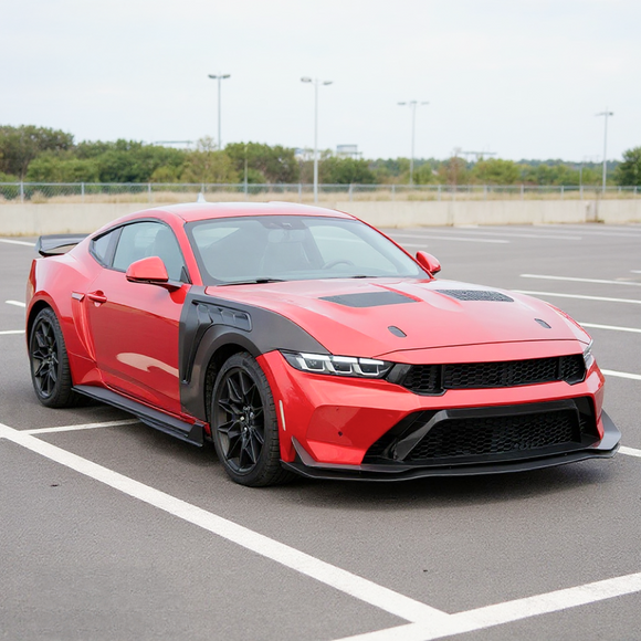 Close-up of the finish on the GT 500 style side body skirt splitter