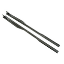 GT 500 style rocker panel bottom extension integrated on a black Ford Mustang S650