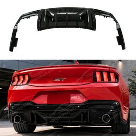 2024-2026 Mustang - Dark Horse Style Rear Bumper Diffuser Replacement & Corner Spats