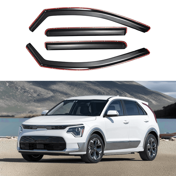 Fits 2023-2025 Kia Niro In-Channel Vent Window Visors Rain Sun Wind Guards Shade Deflectors
