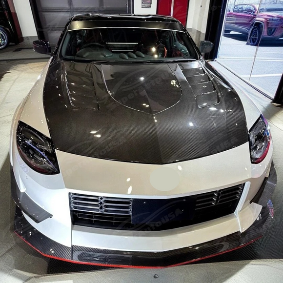 SuperAutoUSA real carbon fiber front bumper splitter 400Z 2025

