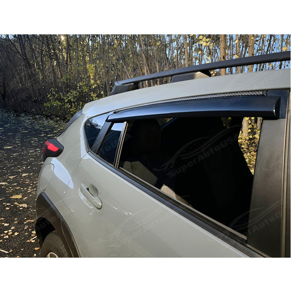 Se adapta a las viseras de ventana con molduras de fibra de carbono con cabina doble Toyota Tundra 2022-2024 