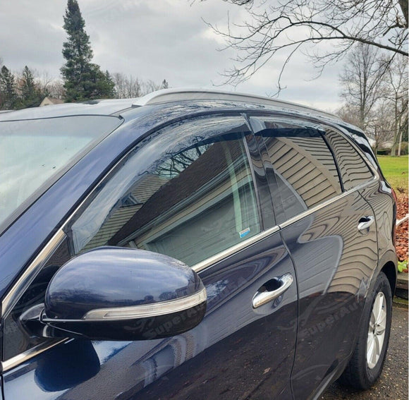 Para Toyota Tundra JDM Style 2022-2024, protectores contra la lluvia y el viento, viseras para ventilación de ventanas 