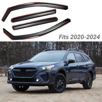 Se adapta a los modelos Subaru Outback 2020-2024, viseras para ventanas con ventilación en canal con clip, protectores contra la lluvia, el sol y el viento, deflectores de sombra 