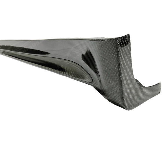Lightweight Real Carbon Fiber Side Bottom Extension Lip for 2021 Tesla Model Y by SuperAutoUSA
