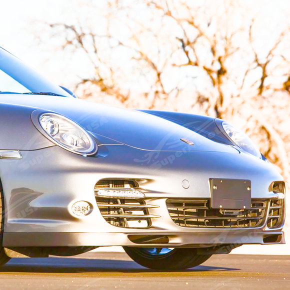 Detailed edges of the OE-style front lower spoiler lip