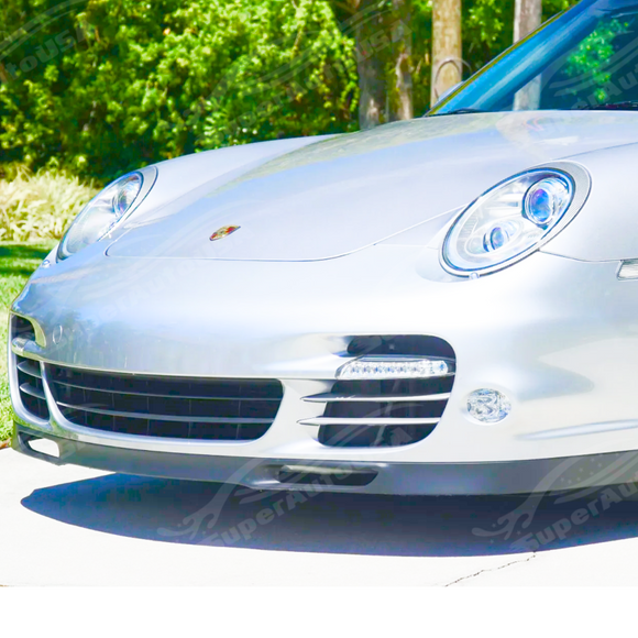 Underside view of the front lip showing mounting points