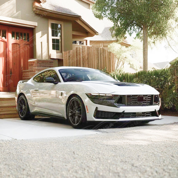 Lightweight Front Bumper Lip and Rear Diffuser Kit for 2024 Ford Mustang Dark Horse.
