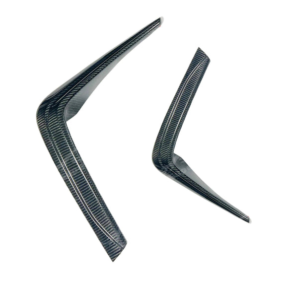 2024 Toyota GR86 Real Carbon Fiber Front Bumper Garnish with Canards Fins 2pcs by SuperAutoUSA
