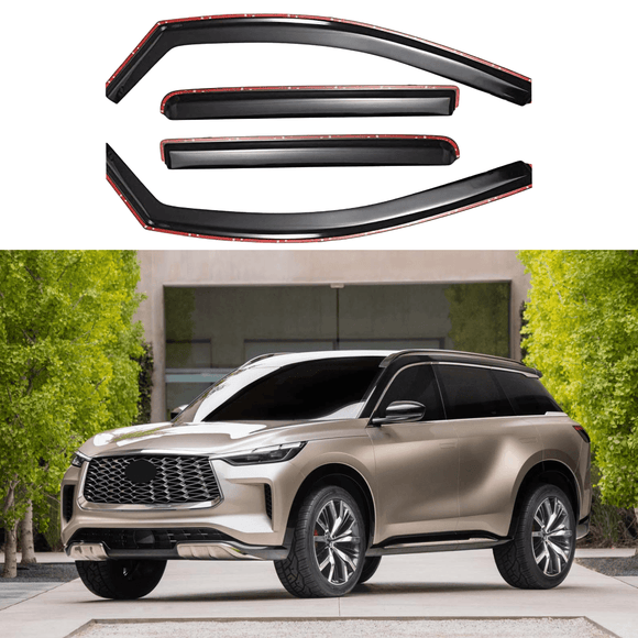 Fits 2022-24 Infiniti QX60 In-Channel Window Visor Rain Guard Wind Deflector