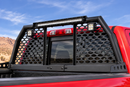 Industrial-grade steel roll bar headache rack installed on a lifted RAM 2500 Heavy Duty Cummins