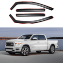Fit 2019-2025 Ram 1500 Crew Cab In-Channel Vent Window Visors Rain Sun Wind Guards Shade Deflectors-1