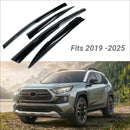 Fit 2019-2025 Toyota RAV4 In-Channel Vent Window Visors Rain Sun Wind Guards Shade Deflectors-1