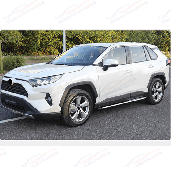 Fits 2019-2025 Toyota RAV4 2 Pcs Door Step Running Boards Side Step Nerf Bar