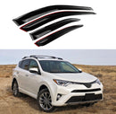 Fit 2013-2018 TOYOTA RAV4 Out-Channel Vent Window Visors Rain Sun Wind Guards Shade Deflectors-1