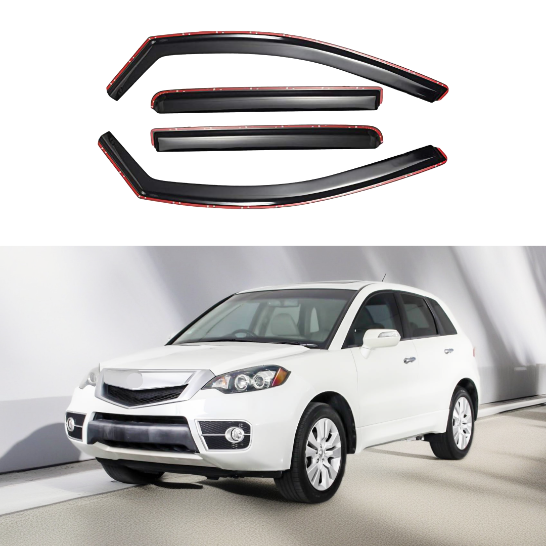 In-Channel Vent Window Visors on Fits 2007-2012 Acura RDX, providing effective rain protection and shade while allowing fresh air circulation