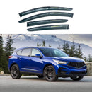 Fits Acura RDX 2019-24 Carbon Print Trim Window Visors Wind Rain Guards Reflectors-1