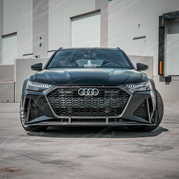 2019-2026 Audi RS6 Avant / RS7 C8 - Dry Carbon Fiber Front Grille Trim