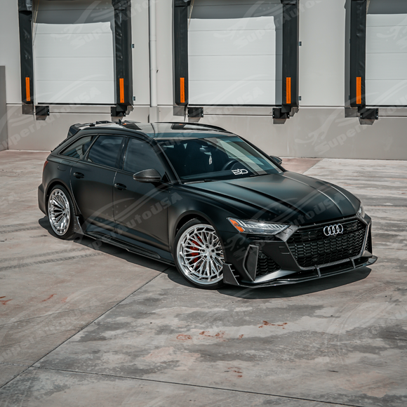 2019-2026 Audi RS6 Avant / RS7 C8 - Dry Carbon Fiber Front Grille Trim
