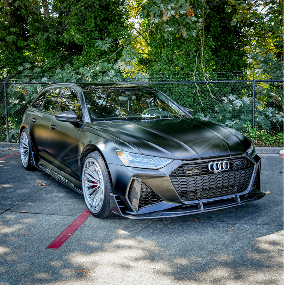 2019-2026 Audi RS6 Avant / RS7 C8 - Dry Carbon Fiber Front Grille Trim