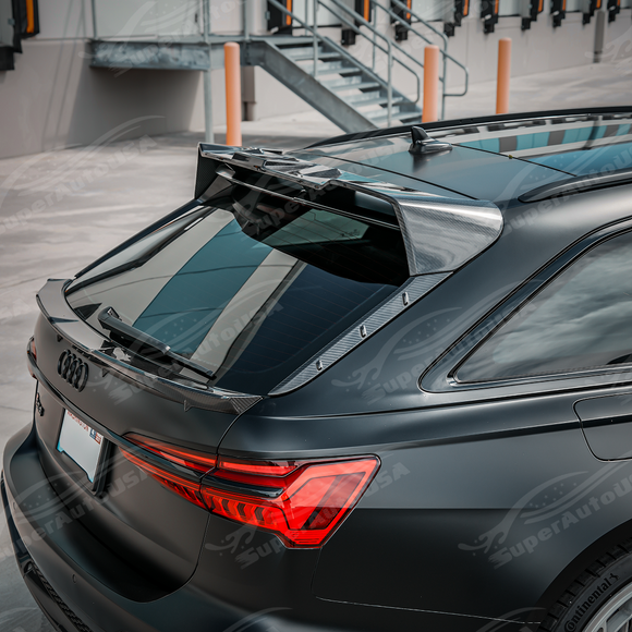 2019-2026 Audi RS6 Avant C8 - Dry Carbon Fiber Rear Trunk Middle Wing
