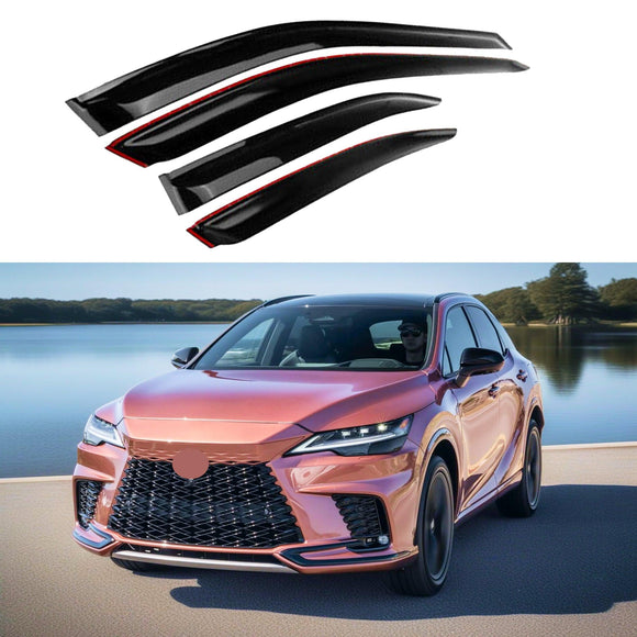 Para Lexus RX350 JDM Style 2023-2025, protectores contra la lluvia y el viento, viseras para ventilación de ventanas 