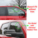Fit 2019-2024 Ram 1500 OE Style Vent Window Visors Rain Sun Wind Guards Shade Deflectors-3