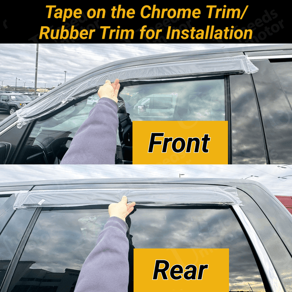 Fit 2019-2024 Ram 1500 OE Style Vent Window Visors Rain Sun Wind Guards Shade Deflectors