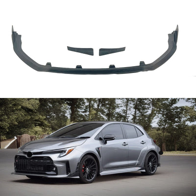 Aerodynamic 2-in-1 Front Lips and Corner Splitters for GR Corolla 2022 in Carbon Fiber.
