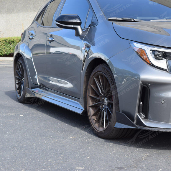 Real Carbon Fiber Side Skirt Splitter Set for 2024 Toyota Corolla GR
