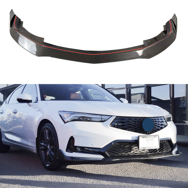 Real Carbon Fiber Front Splitter Lip (1pc) Fits Acura Integra 2023