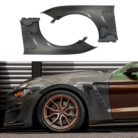 Carbon fiber wide fenders for 2016 Ford Mustang GT350 style by SuperAutoUSA.
