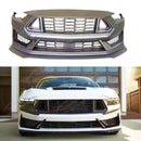 Aerodynamic Dark Horse Front Bumper Cover and Rear Diffuser Kit for Ford Mustang 2024-2025.
