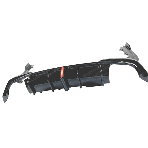 SuperAutoUSA LED rear bumper lip diffuser for BMW 330i, 330i xDrive trims 2019-2022.
