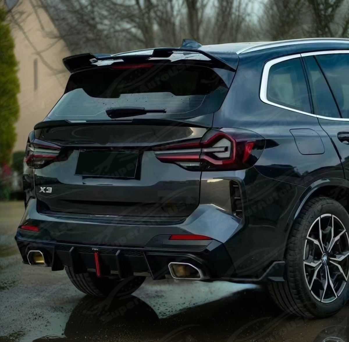 G01 Rear VTEN Rear Mid Spoiler Wing Fits BMW X3 G01 LCI M Package 2022 2023 2024 ...