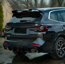 SuperAutoUSA mid spoiler wing for BMW X3 G01 LCI 2022-2024 trims.

