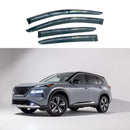 Para Nissan Rogue 21-23, viseras para ventanas, deflectores de sombra con molduras pintadas de fibra de carbono -1