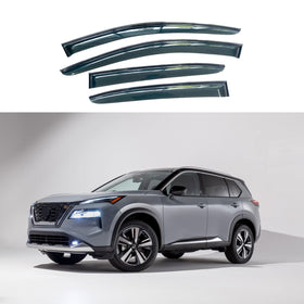 For Nissan Rogue 21-23 Window Visors Carbon Fiber Painted Trim Shade Deflectors