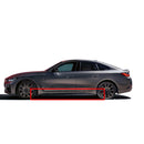 BMW 4 Series G26 430i M440i with Side Body Skirts Kit, enhancing the vehicle’s aesthetics with sleek side under spoilers