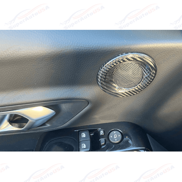 Fits 2020-Up Toyota Supra Carbon Fiber Inner Door Speaker Cover