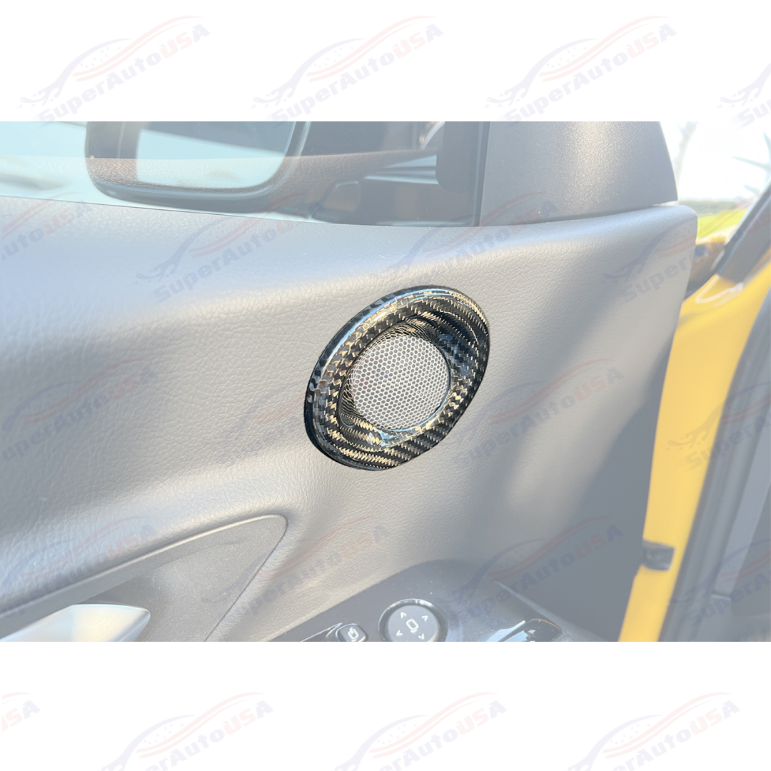 Fits 2020-Up Toyota Supra Carbon Fiber Inner Door Speaker Cover-4