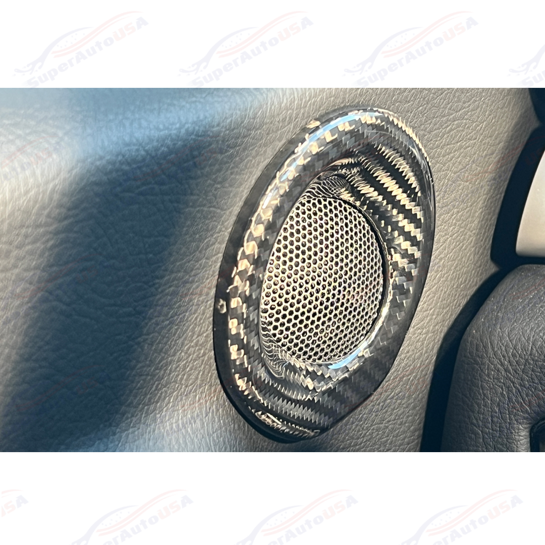 Fits 2020-Up Toyota Supra Carbon Fiber Inner Door Speaker Cover-12