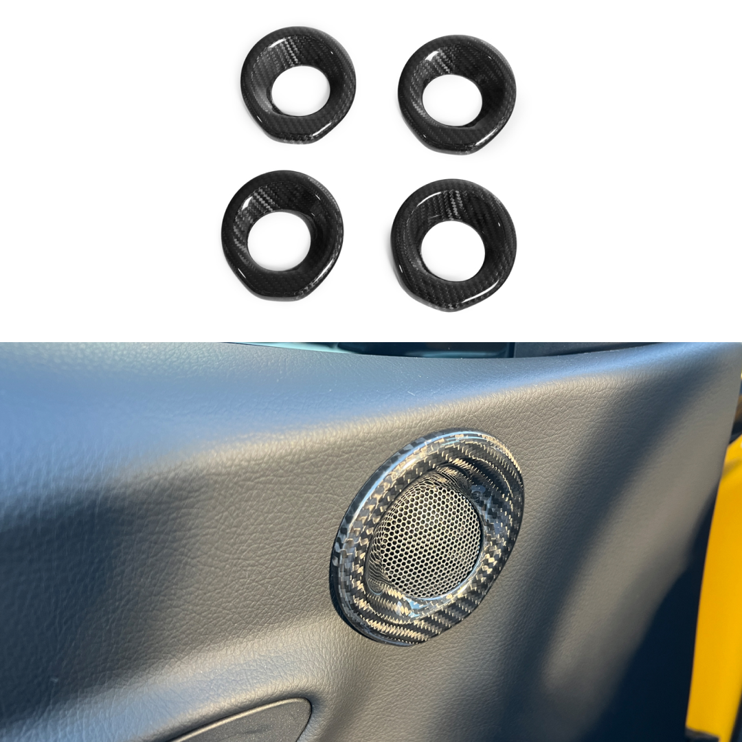 Fits 2020-Up Toyota Supra Carbon Fiber Inner Door Speaker Cover-1