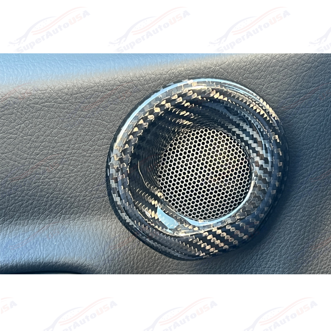 Fits 2020-Up Toyota Supra Carbon Fiber Inner Door Speaker Cover-2