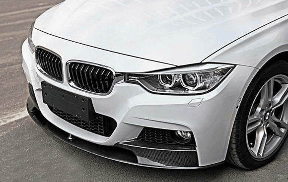 Parachoques delantero estilo M compatible con BMW F30 3 Series 2012-2018, borde inferior (impresión de fibra de carbono) 